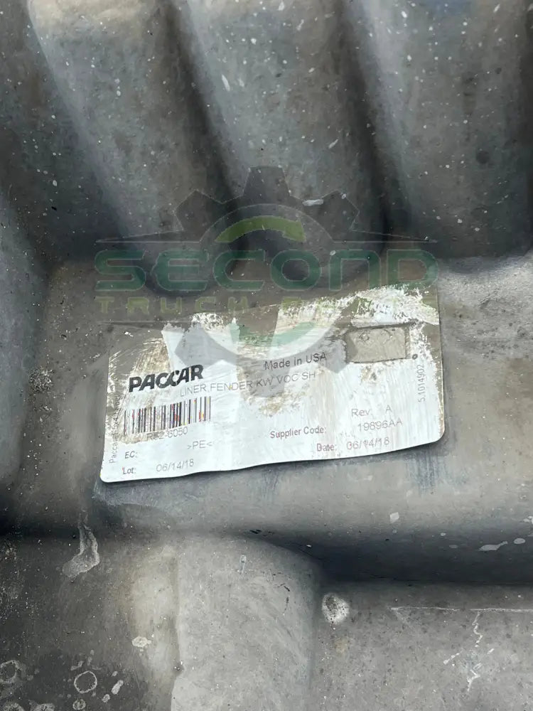 R52-6050 Genuine Kenworth Left Hand Inner Fender Liner - Second Truck Parts