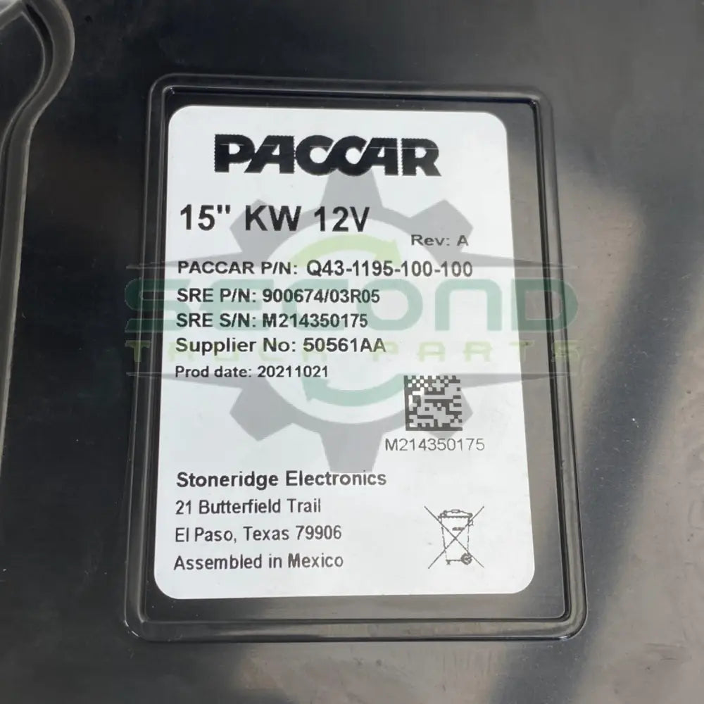 Q43-1195-100-100 Genuine Paccar Digital Display Cluster - Second Truck Parts
