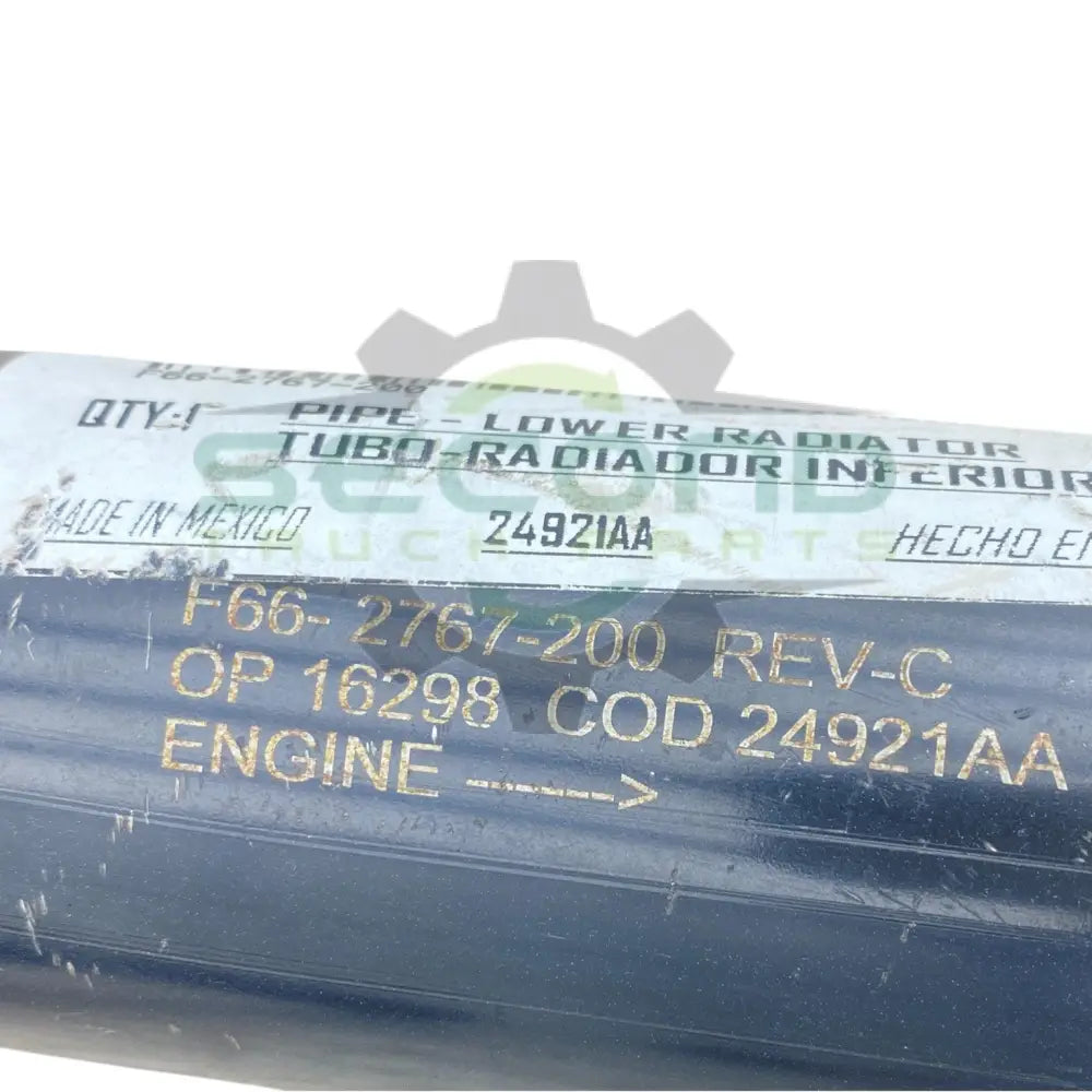 F66-2767-200 Genuine Paccar Lower Cooling Tube - Second Truck Parts