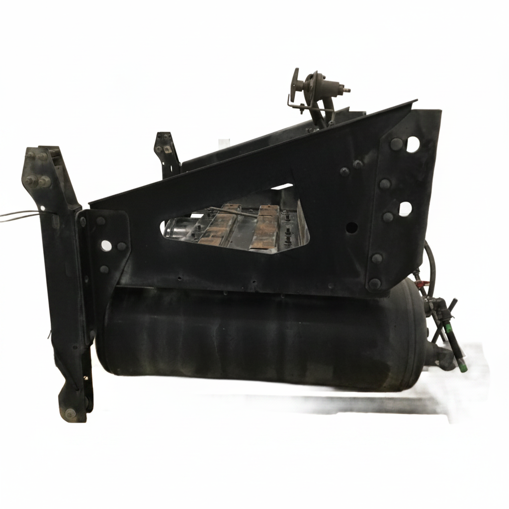 Volvo VNL steel battery box21043167 with x3 steel air tanks x2 - Second Truck Parts