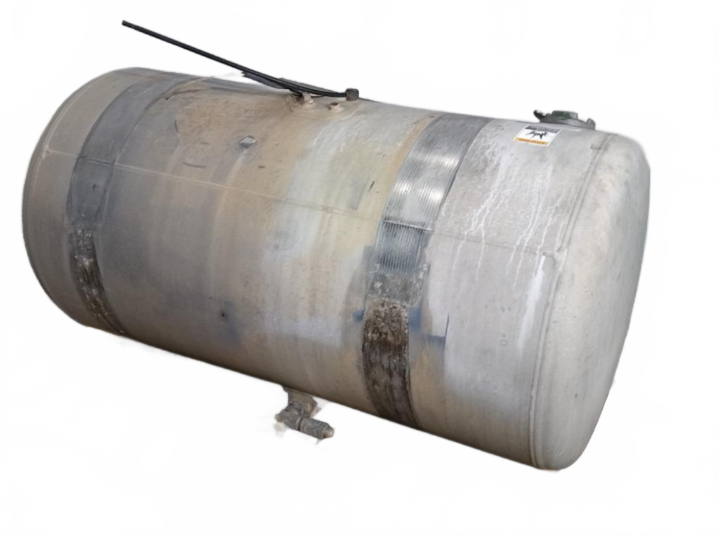 Aluminum RH fuel tank measures 25" x 49" 100 gallon with rear - Second Truck Parts