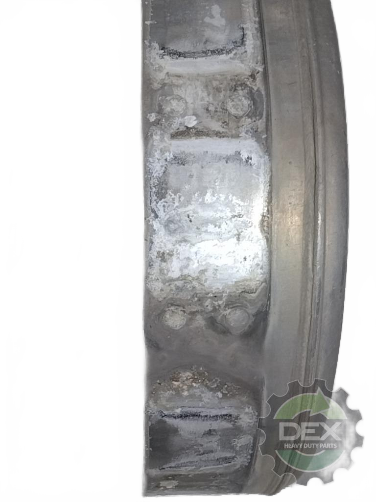 Aluminum LH fuel tank measures 25" x 26" 50 gallon center filler - Second Truck Parts
