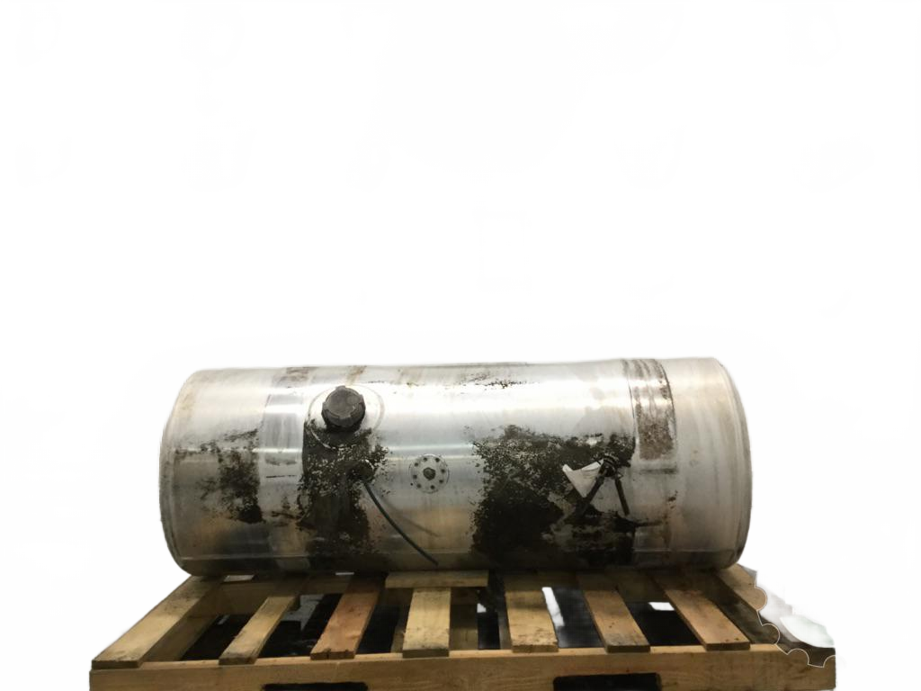 Aluminum LH fuel tank measures 24" x 59" 100 gallons OEM - Second Truck Parts
