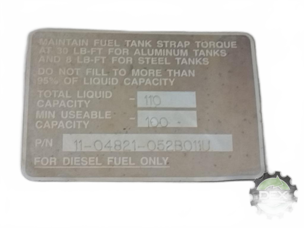 Aluminum RH fuel tank measures 25" x 49" 100 gallon with rear - Second Truck Parts