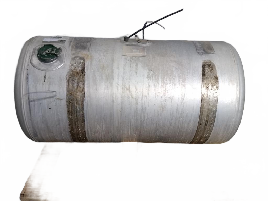 Aluminum RH fuel tank measures 25" x 49" 100 gallon with rear - Second Truck Parts