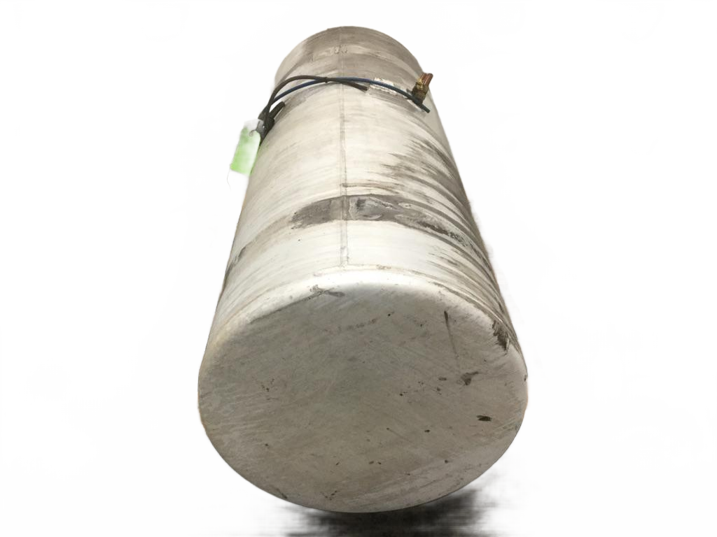 Aluminum LH fuel tank measures 25" x 60" 100 gallon with front - Second Truck Parts