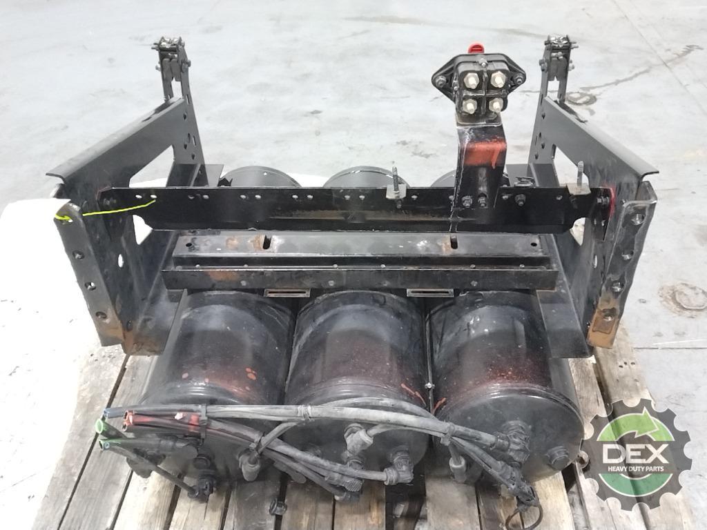 Volvo VNL760 frame mounted battery box with fairing brackets and air