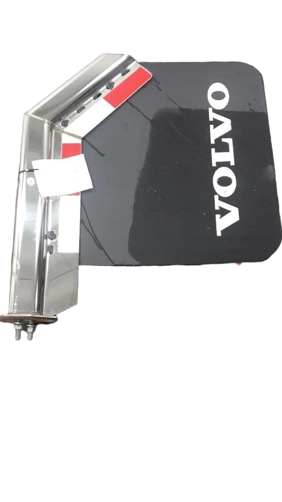Volvo RH Stainless steel angled mudflap bracket with mud flap OEM - Second Truck Parts