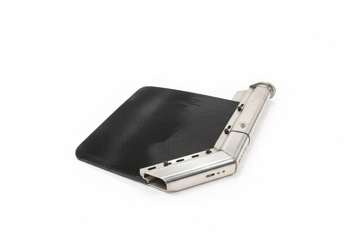 Volvo LH Stainless steel angled mudflap bracket with mud flap OEM - Second Truck Parts