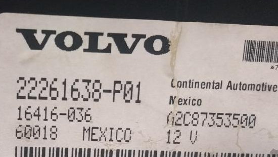 Volvo '17 VNL instrument cluster OEM 22261638 - Second Truck Parts