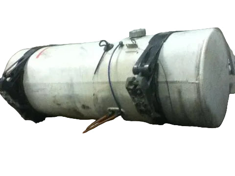 Dia 23" x 66" long 110 gallon aluminum fuel tank with straps OEM - Second Truck Parts