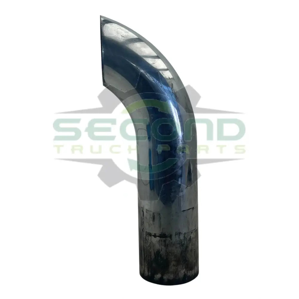 04-31798-026 Genuine Freightliner Curved Top Chrome Exhaust Stack 5"x26" - Second Truck Parts
