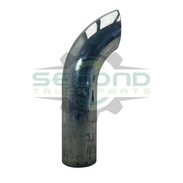 04-31798-026 Genuine Freightliner Curved Top Chrome Exhaust Stack 5"x26" - Second Truck Parts