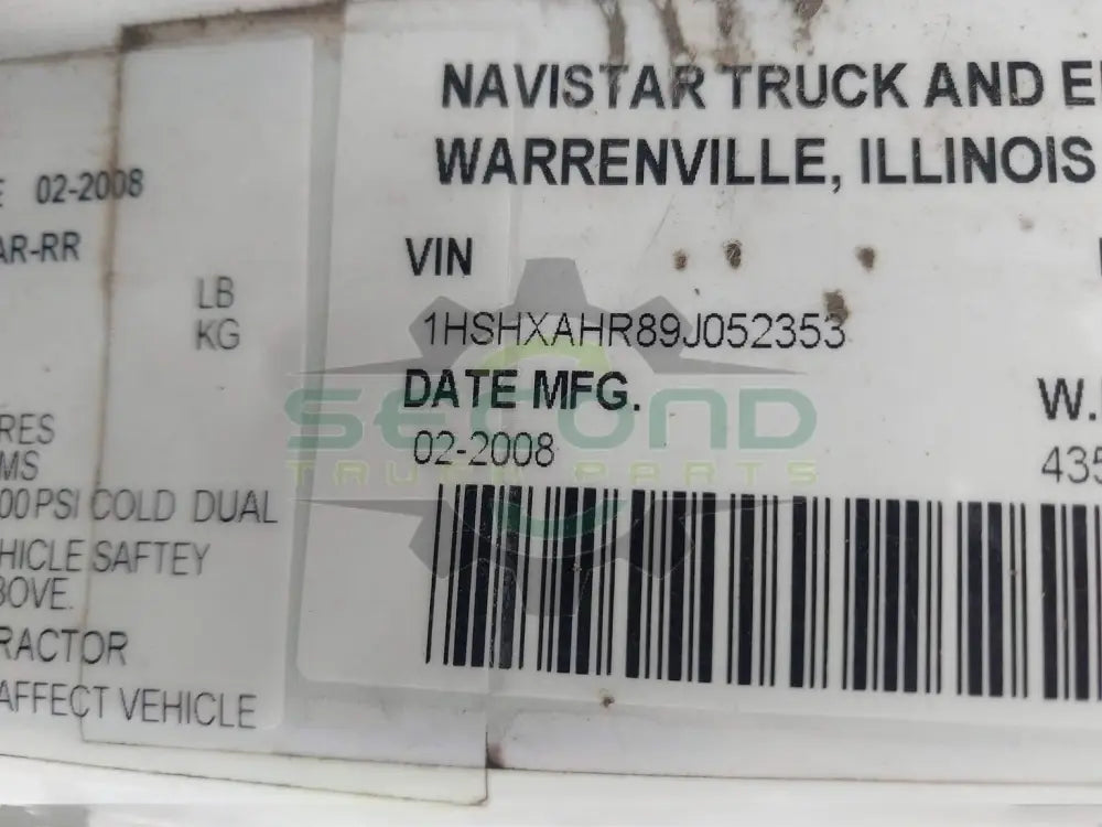 2009 INTERNATIONAL 8600 3.9 RATIO - Second Truck Parts