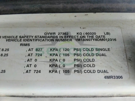 2013 MACK CXU613 RATIO 3.91 - Second Truck Parts