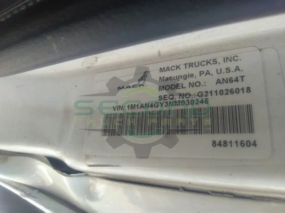 2022 MACK ANTHEM RATIO 2.64 - Second Truck Parts
