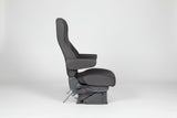 Duroshox 2195 20” Black Captain Air Ride Truck Driver Seat P/N 324696-01 - Second Truck Parts