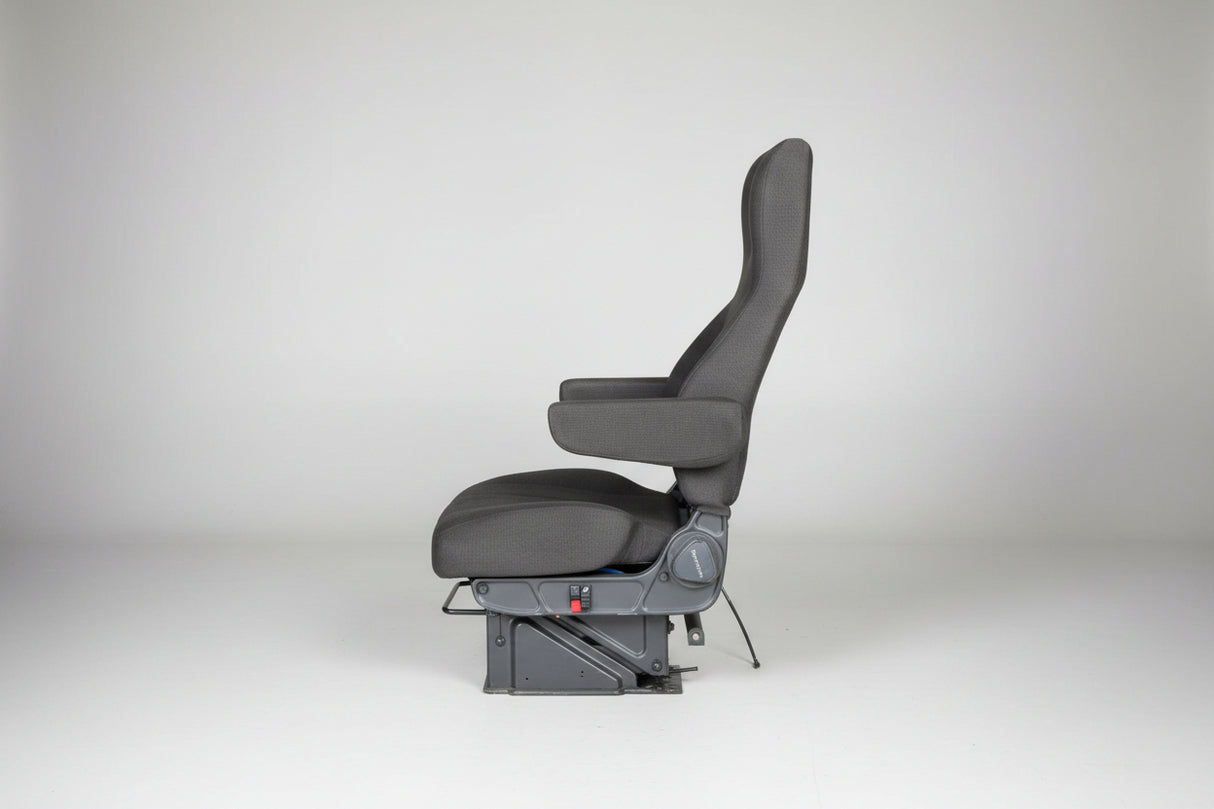 Duroshox 2195 20” Black Captain Air Ride Truck Driver Seat P/N 324696-01 - Second Truck Parts