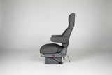 Duroshox 2195 20” Black Captain Air Ride Truck Driver Seat P/N 324696-01 - Second Truck Parts