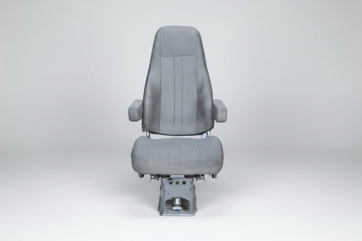 Duroshox 2195 20” Black Captain Air Ride Truck Driver Seat P/N 324696-01 - Second Truck Parts