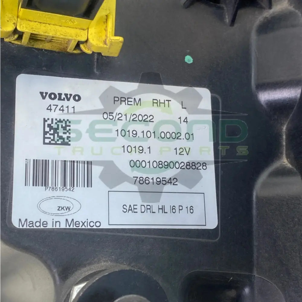 84751277 Genuine Volvo Left Headlamp - Headlights