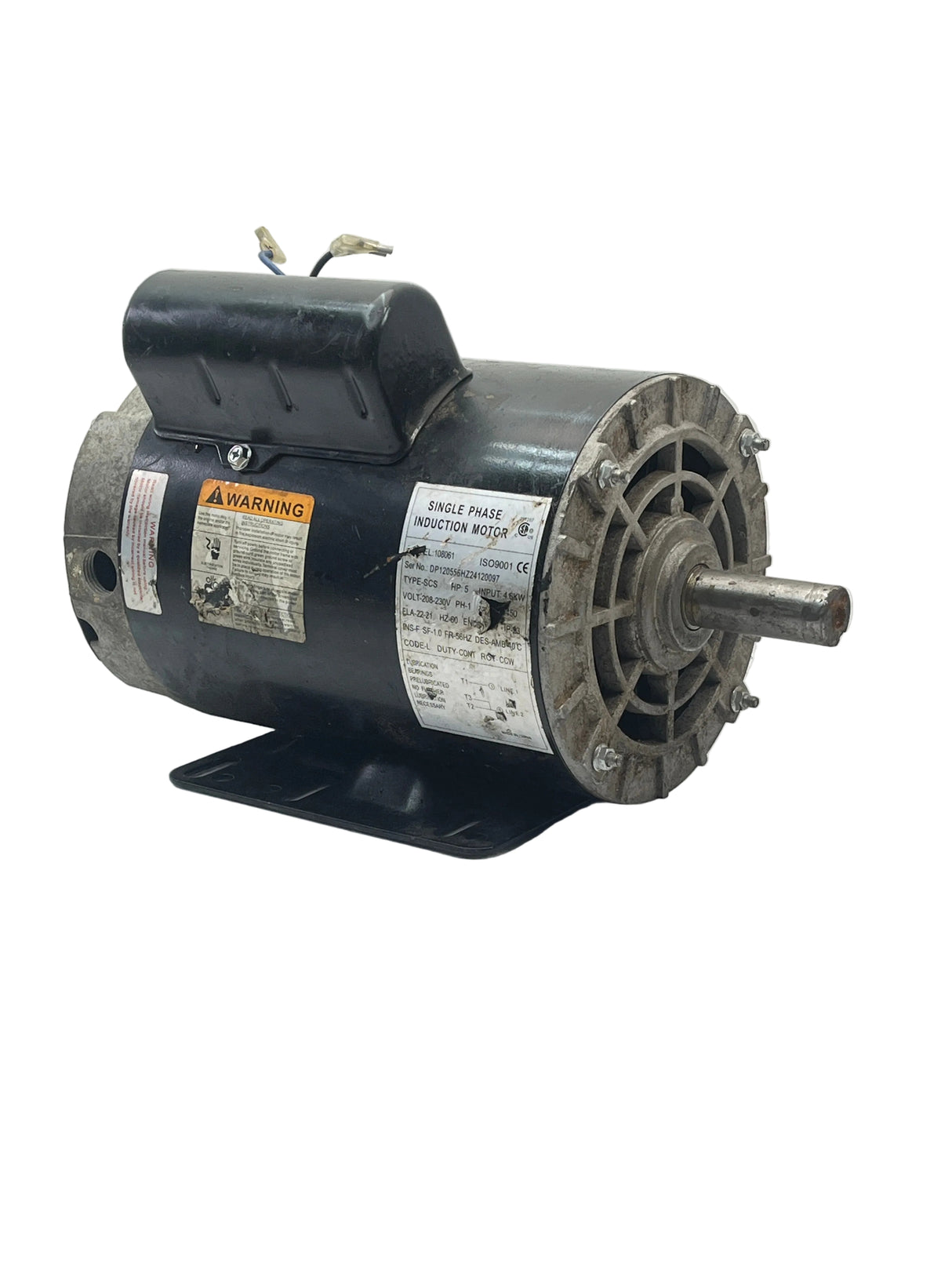 108061 Genuine Vevor Air Compressor Electric Motor RPM 3450 HZ 60