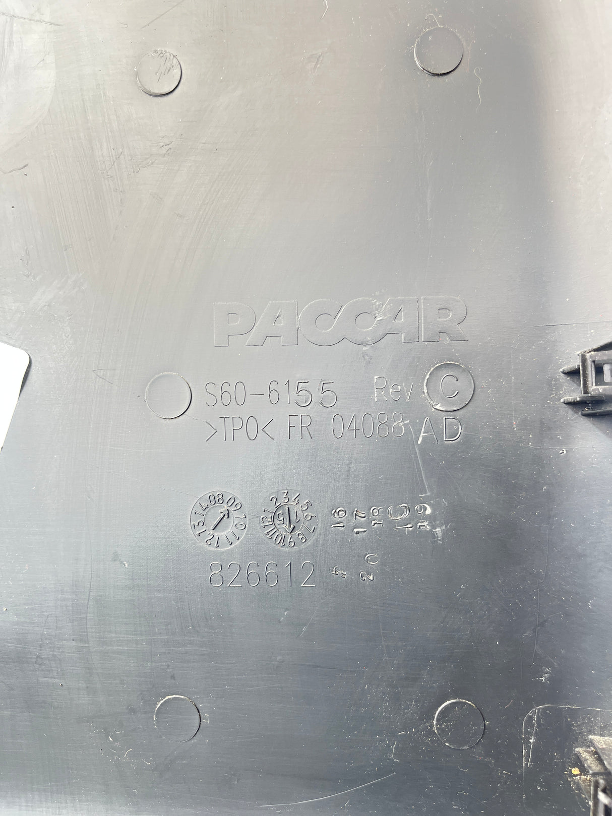 S60-6155-601 Genuine Paccar Right Side Dash Panel