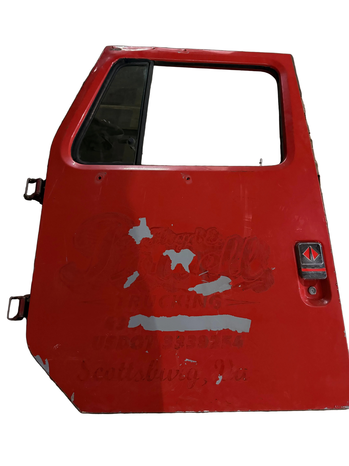 Genuine International Left Driver Red Door