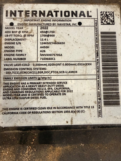 A450H Genuine International Engine Block - Second Truck Parts