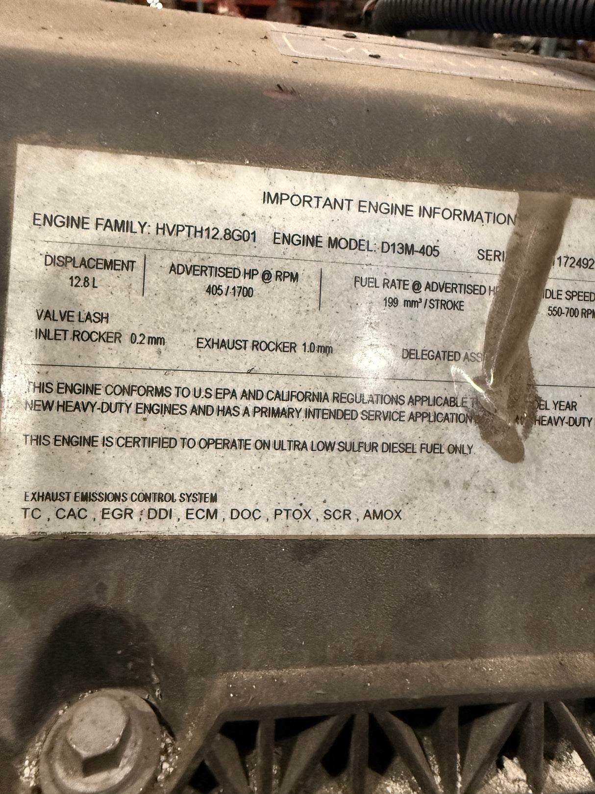 D13M-405 Genuine Volvo Engine Assembly - Second Truck Parts
