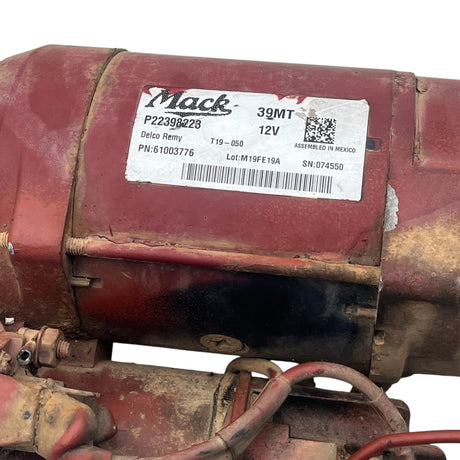 61003776 Genuine Delco Remy Starter Motor 39MT 12V - Second Truck Parts