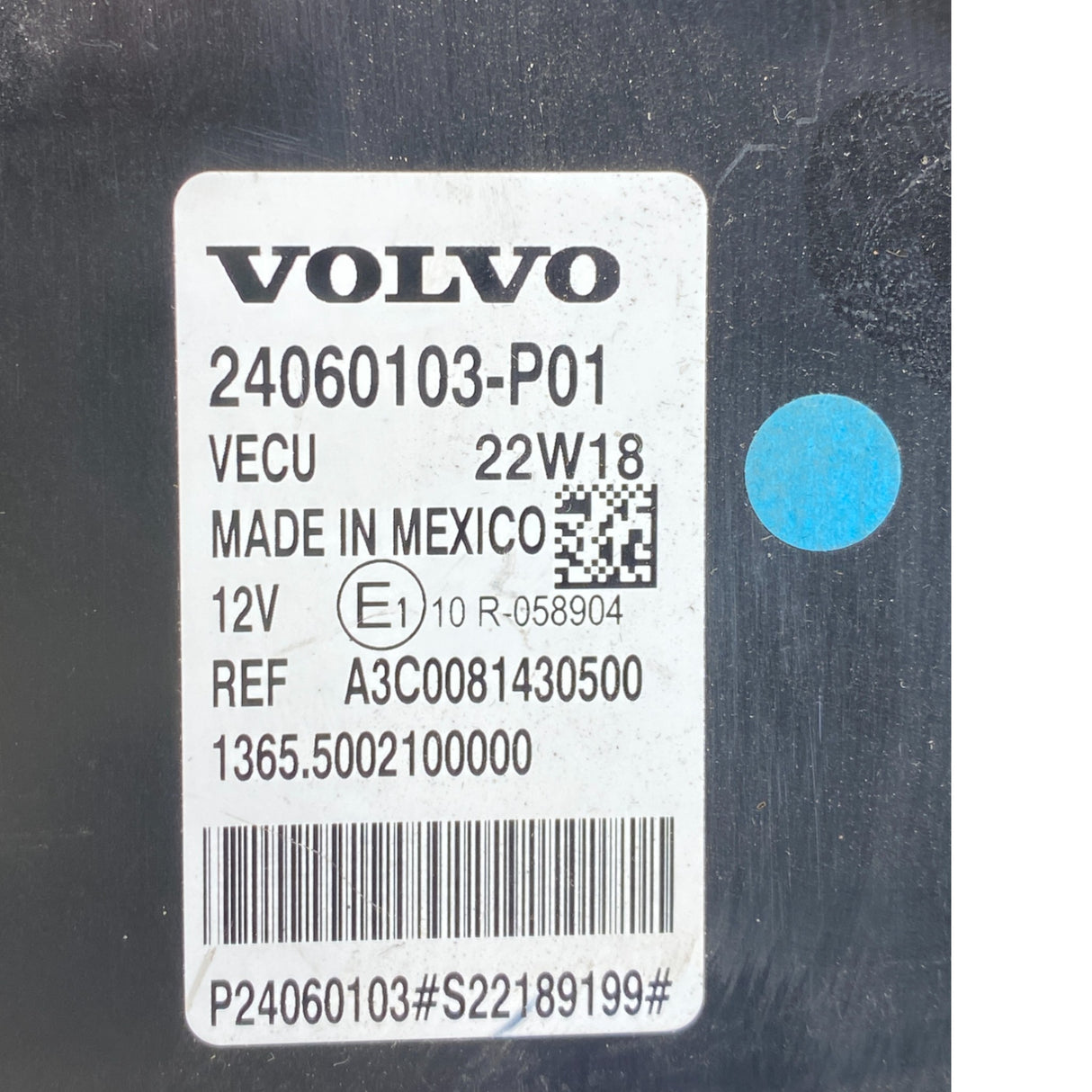 24060103 Genuine Volvo Electronic Control Unit 12V