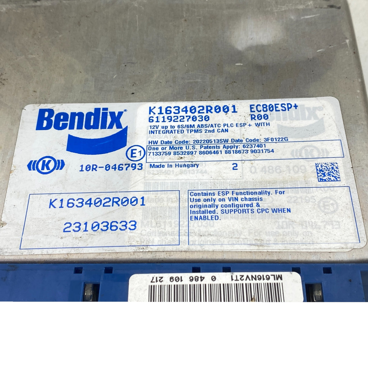 23103633 Genuine Bendix ABS ECU Electronic Control Unit