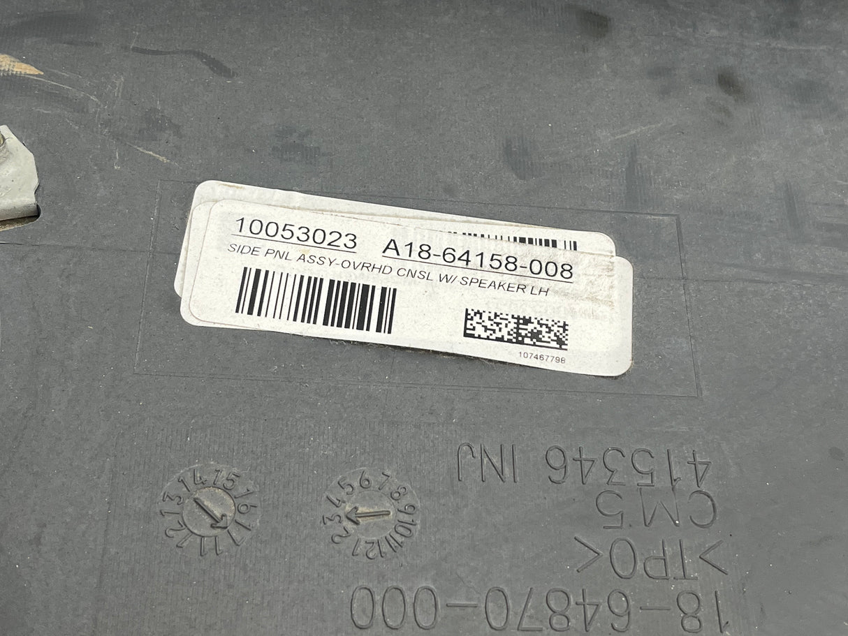 A18-64158-008 Genuine Freightliner Left Hand Overhead Console Side Panel