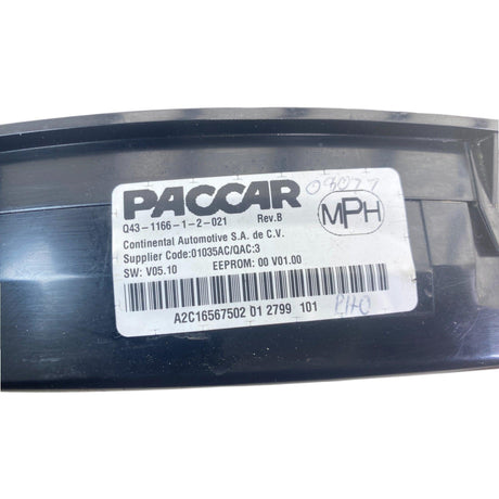Q43-1166-1-2-021 Genuine Paccar Speedometer Instrument Cluster - Second Truck Parts