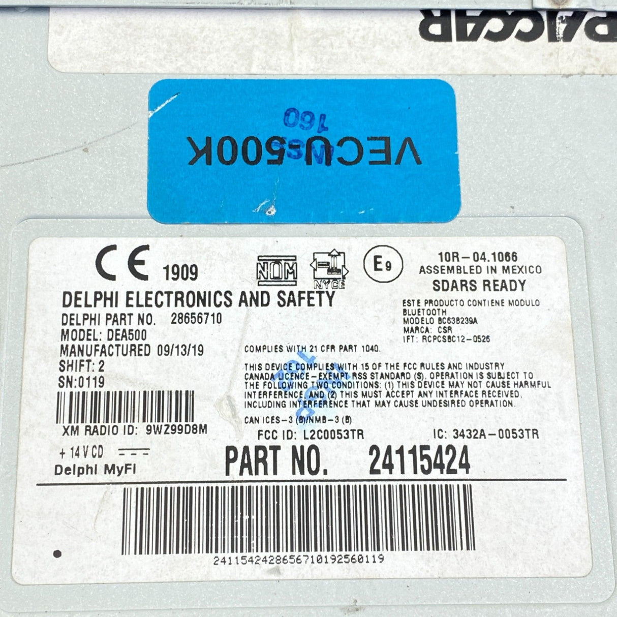 24115424 Genuine Paccar Radio