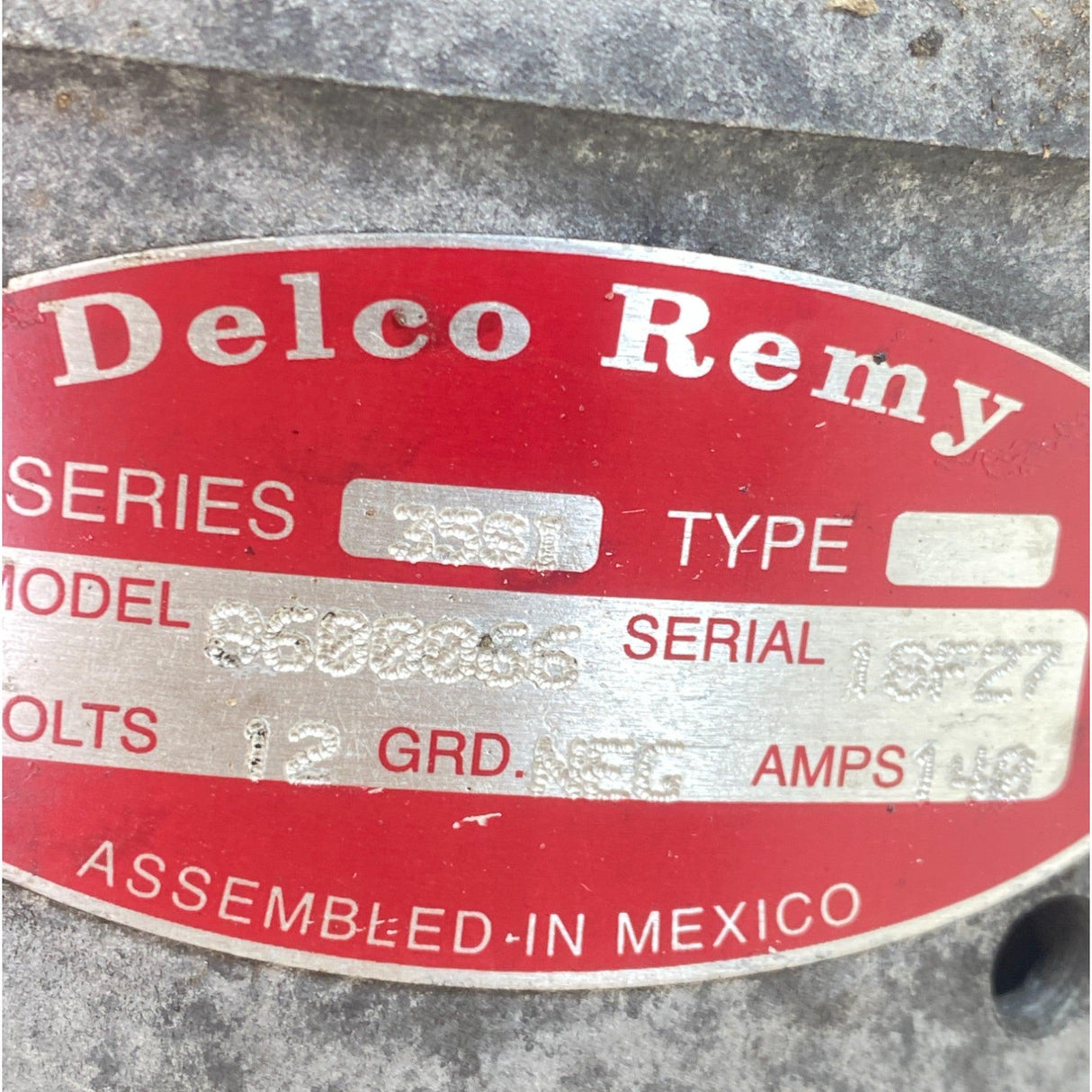 19011273 Genuine Delco Remy Alternator 36Si 12V 165A