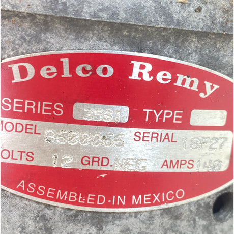 8700030 Genuine Delco Remy Alternator 36Si 12V 165A - Second Truck Parts