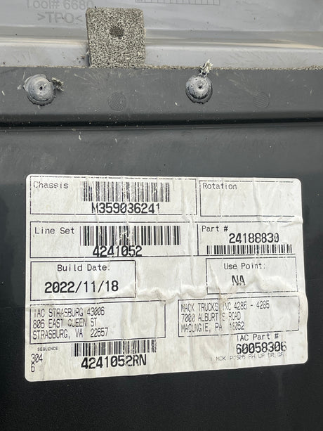 8275984401 Genuine Mack Interior Door Panel - Second Truck Parts