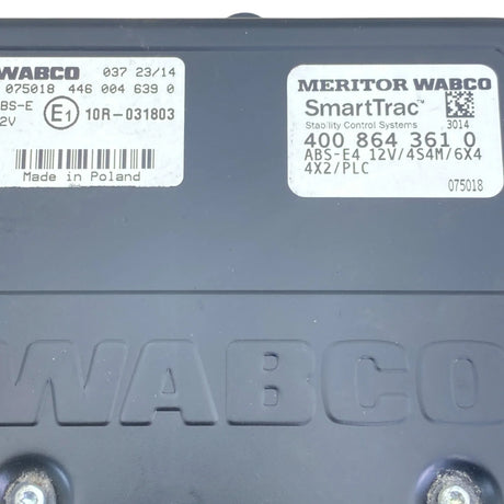 4008643610 Genuine Wabco ECU Electronic Control Unit PABS E4C 12V 4S4M