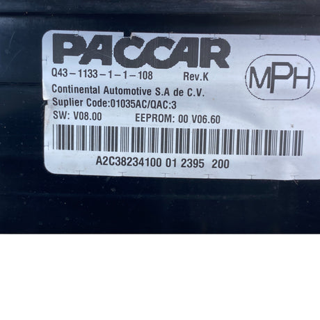 Q43-1133-1-1-108 Genuine Paccar Instrument Cluster Gauge