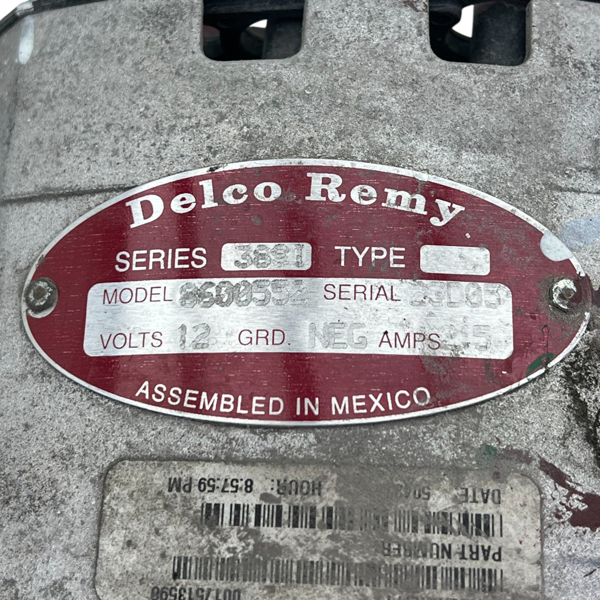 8600552 Genuine Delco Remy Alternator 12V 215A