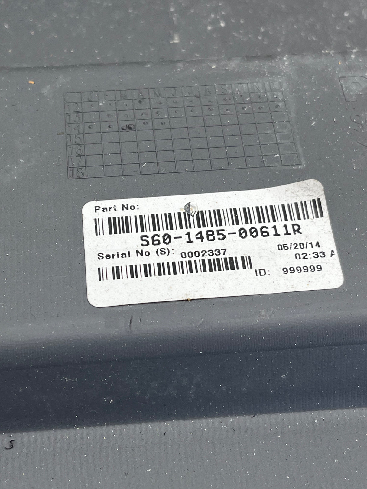 S60-1485-00611R Genuine Paccar Right Hand Gray Interior Trim Panel