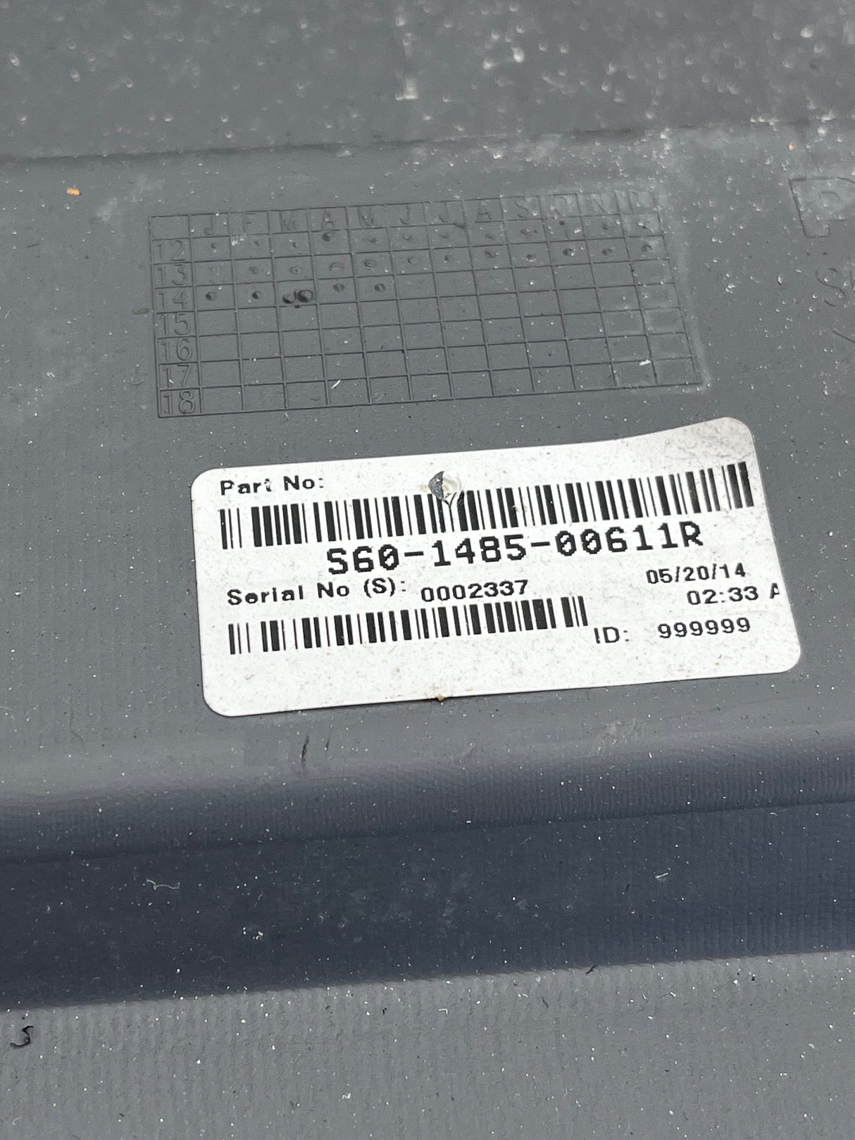 S60-1485-00000R Genuine Paccar Right Hand Gray Interior Trim Panel
