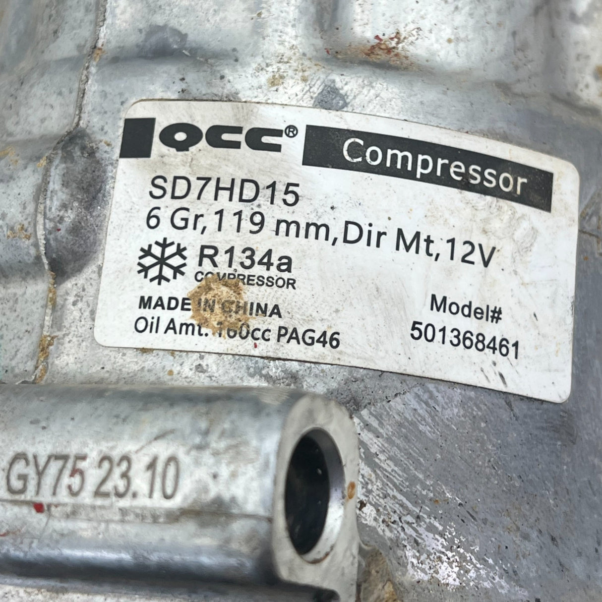 SD7HD15 Genuine QCC A/C Compressor 6 GR 119MM 12V
