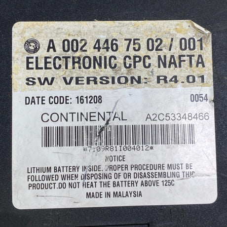 A0024467502 Genuine Freightliner CPC Cab Control Module - Second Truck Parts
