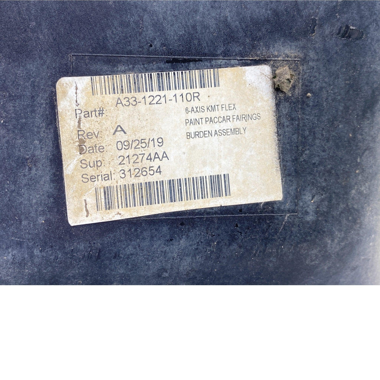 A33-1221-110R Genuine Paccar Fairing Rear Assembly - Second Truck Parts