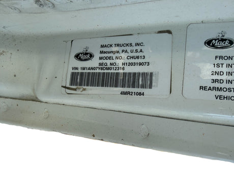 Genuine Mack White Cab CHU613