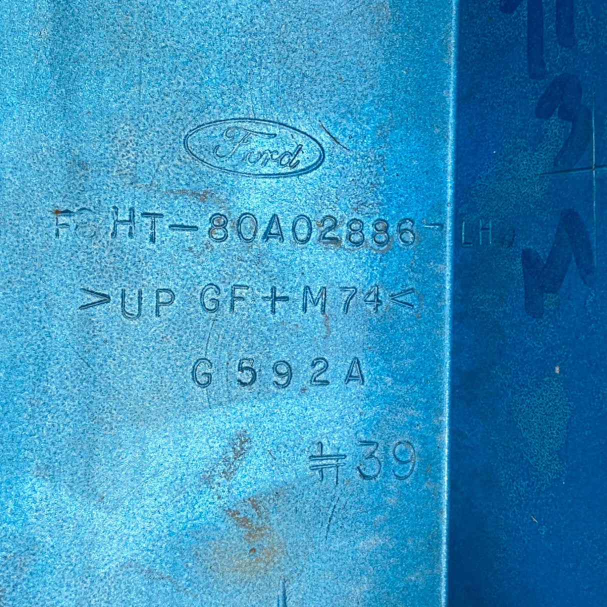 F8HT-80A02886 Genuine Sterling Blue Left Driver Cab Cowl
