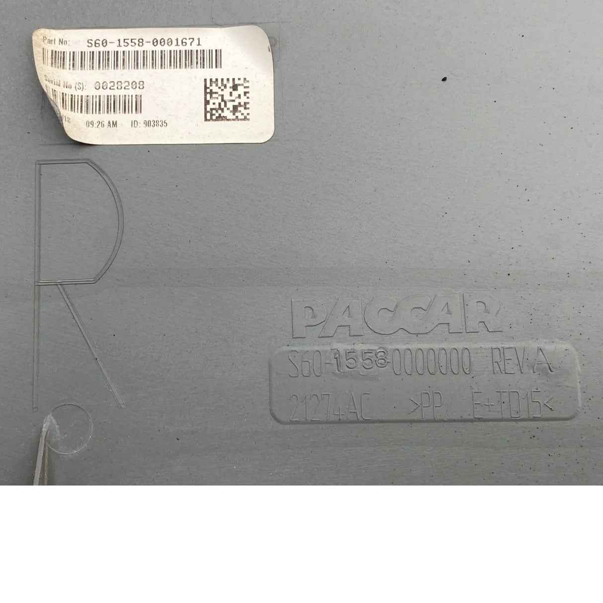 S60-1558-0001720 Genuine Paccar Right Interior Trim Panel